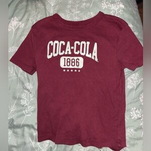 Coca Cola Kids Maroon Medium T-Shirt 12in x 17in